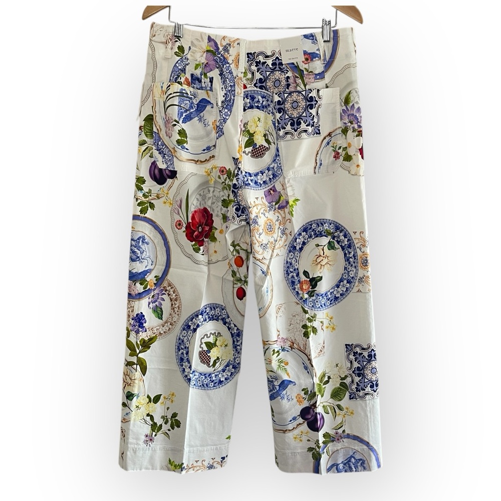 NWOT ANTHROPOLOGIE MAEVE Colette Cropped Wide-Leg Pants - Picture 6 of 10